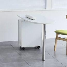 Manicure Nail Table with Drawer White