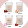4x 3.5 oz/100 g Scented Candles, Natural Soy Candles Gift Set for Women, Scented Bath Yoga