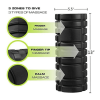 2-in-1 Foam Roller for Deep Tissue Massage with Carrying Bag