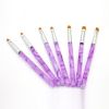 Free shipping 7Pcs Acrylic Nail Art Pen Tips UV Builder Gel Painting Brush Manicure Set Hot US