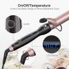 Curling Iron 1 1/4-inch Instant Heat with Extra-Smooth Tourmaline Ceramic Coating, 6 Temperature Settings and Dual Voltage, Glove Included