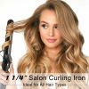 Curling Iron 1 1/4-inch Instant Heat with Extra-Smooth Tourmaline Ceramic Coating, 6 Temperature Settings and Dual Voltage, Glove Included