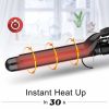 Curling Iron 1 1/4-inch Instant Heat with Extra-Smooth Tourmaline Ceramic Coating, 6 Temperature Settings and Dual Voltage, Glove Included
